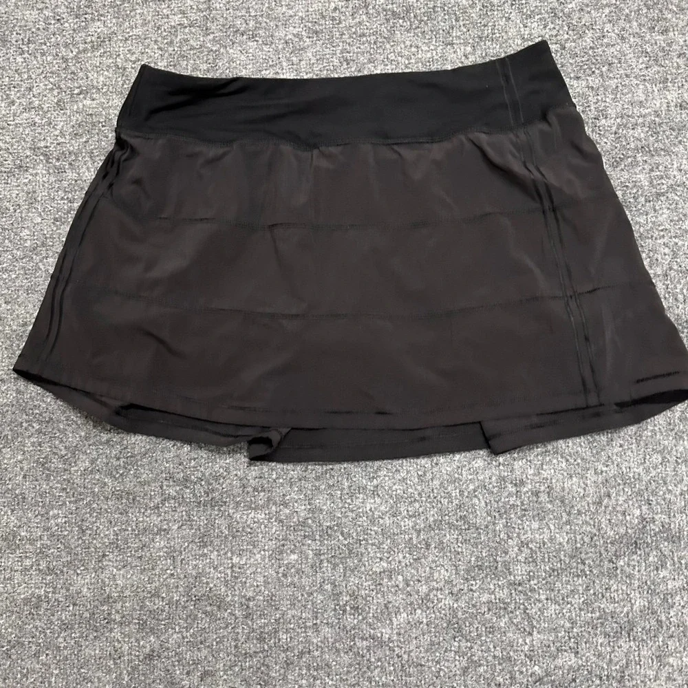 Lululemon Skort Womens Size 6 Black Pace Rival Tiered Athletic Tennis Golf Skirt